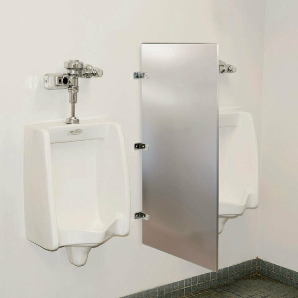 Global Industrial Bathroom Stainless Steel Urinal Screen 24 x 42 261998